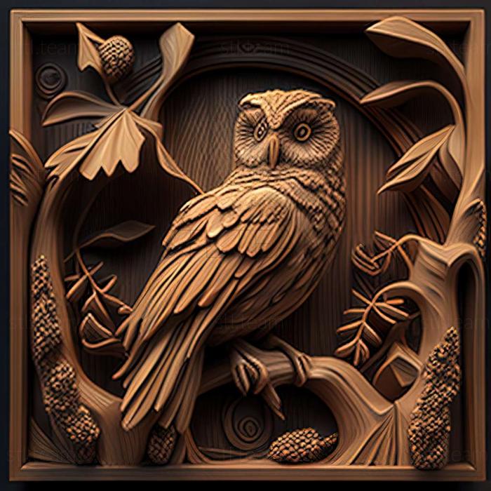 3D model Otus moheliensis (STL)